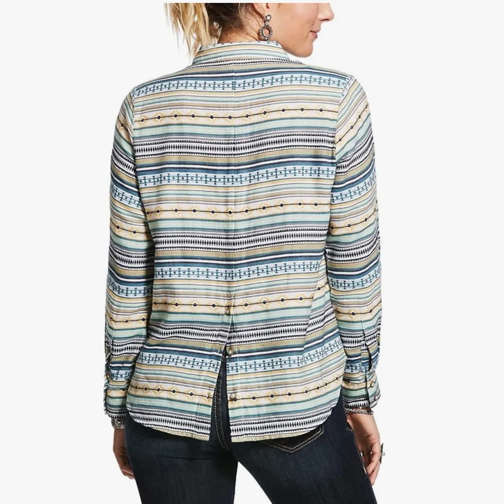 ARIAT WOMEN'S BUTTON UP Aztec SUNNY SHIRT - Image 10