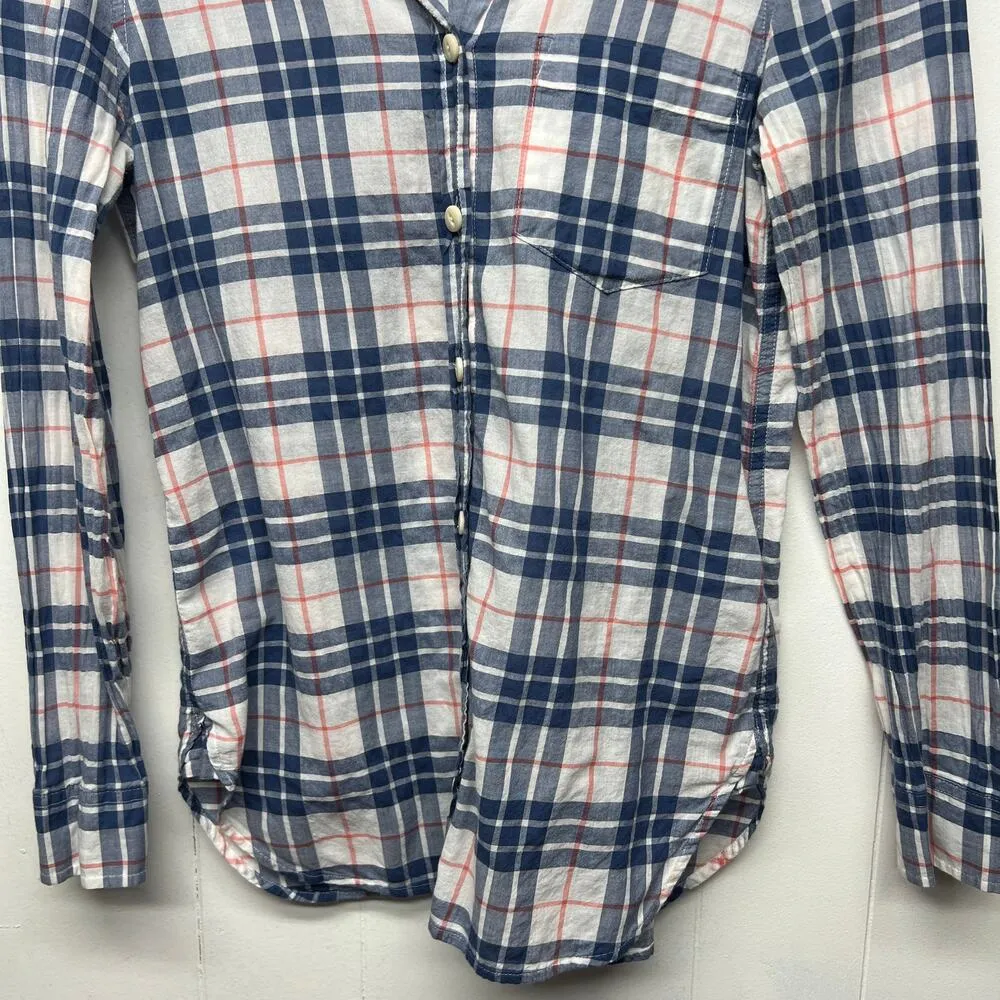 J. Crew Western Cottagecore Plaid Womens Shirt Size 0 Southwestern Rodeo Cowgirl - Image 4