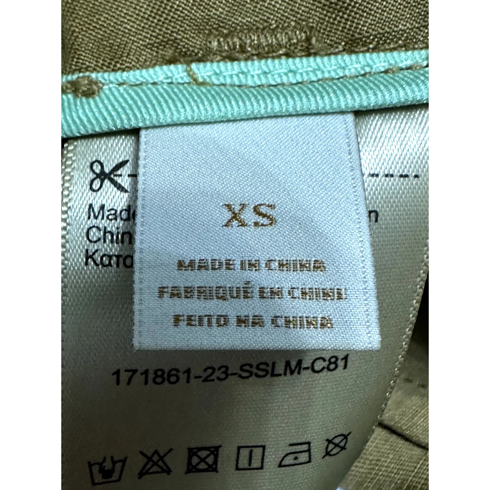 Scotch & Soda High Rise Short Belted Waist Side Pocket Linen Blend Brown XS NWOT - Image 9