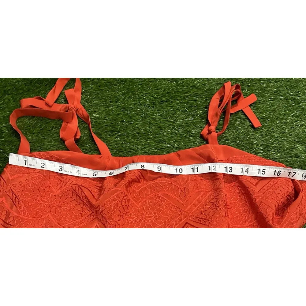 PARKER Nia Orange Silk Embroidered Lace Popover Party Dress Small NEW $398 - Image 9