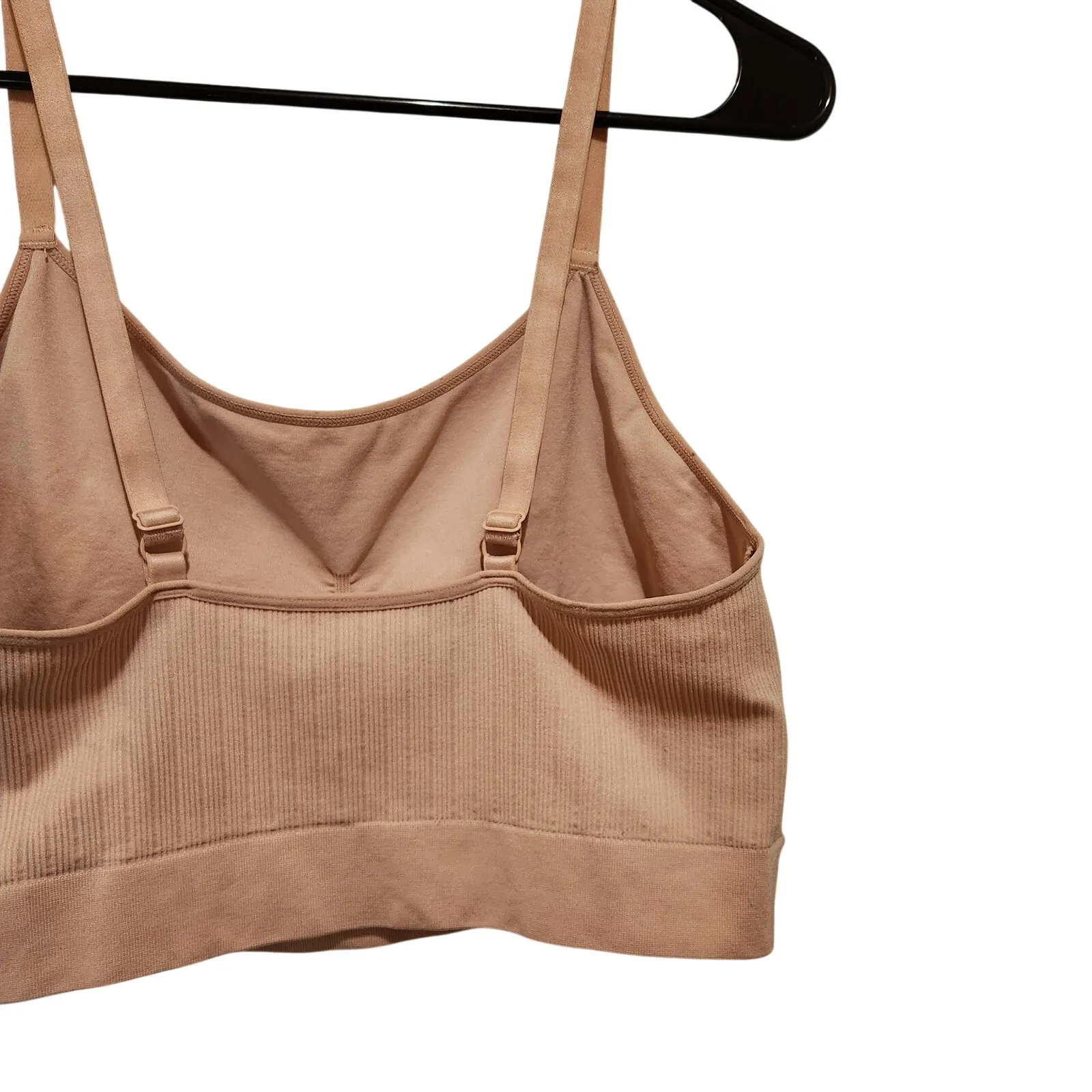 Auden Blush Pink Ribbed Lightly Lined Bralette Comfy Tee Shirt Bra Size XXL 2XL - Image 5