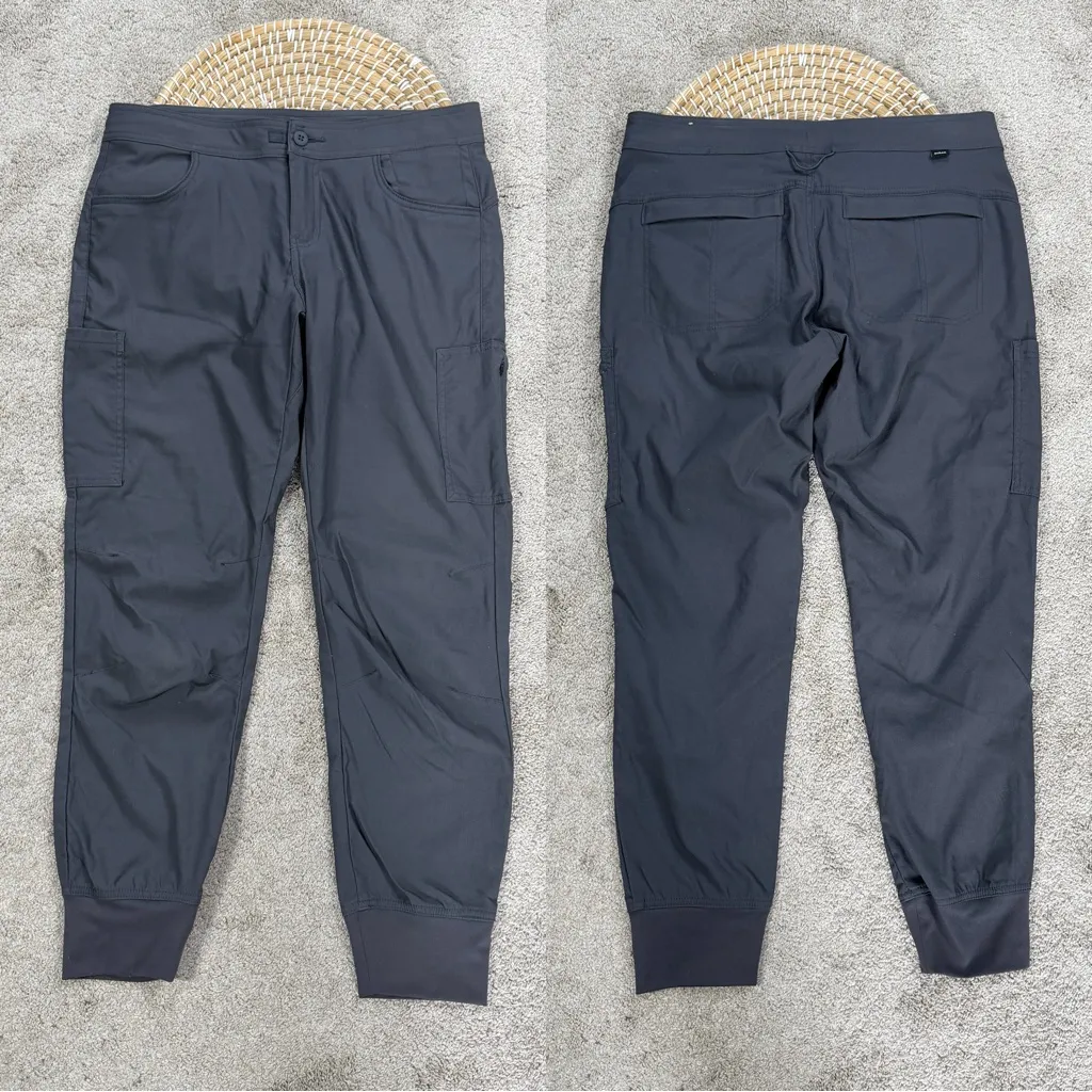 Prana Women’s Standard Fit Halle II Jogger Pants Mid Rise Outdoor in Gray 8 - Image 3