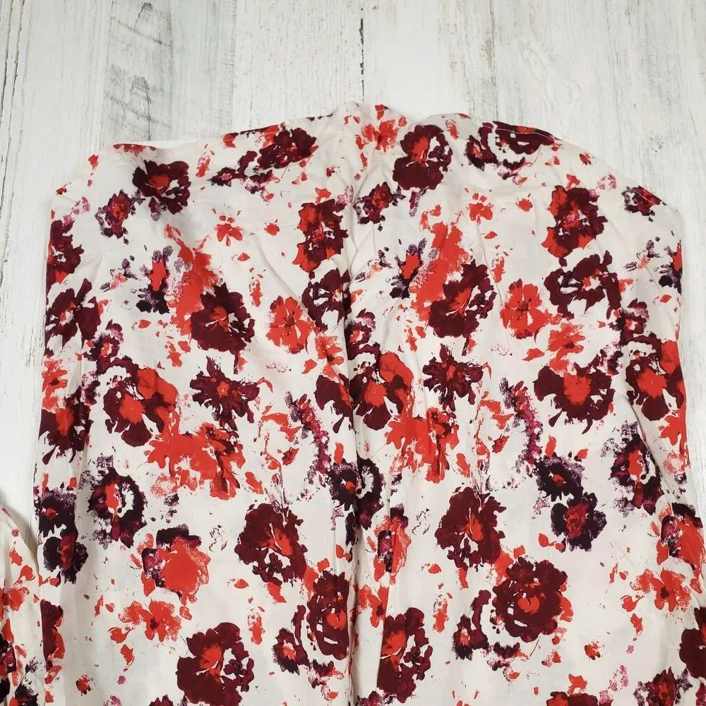 NWT Lucky Brand Half Button Floral Long Sleeve Tunic Top Women's Size Medium - Image 10