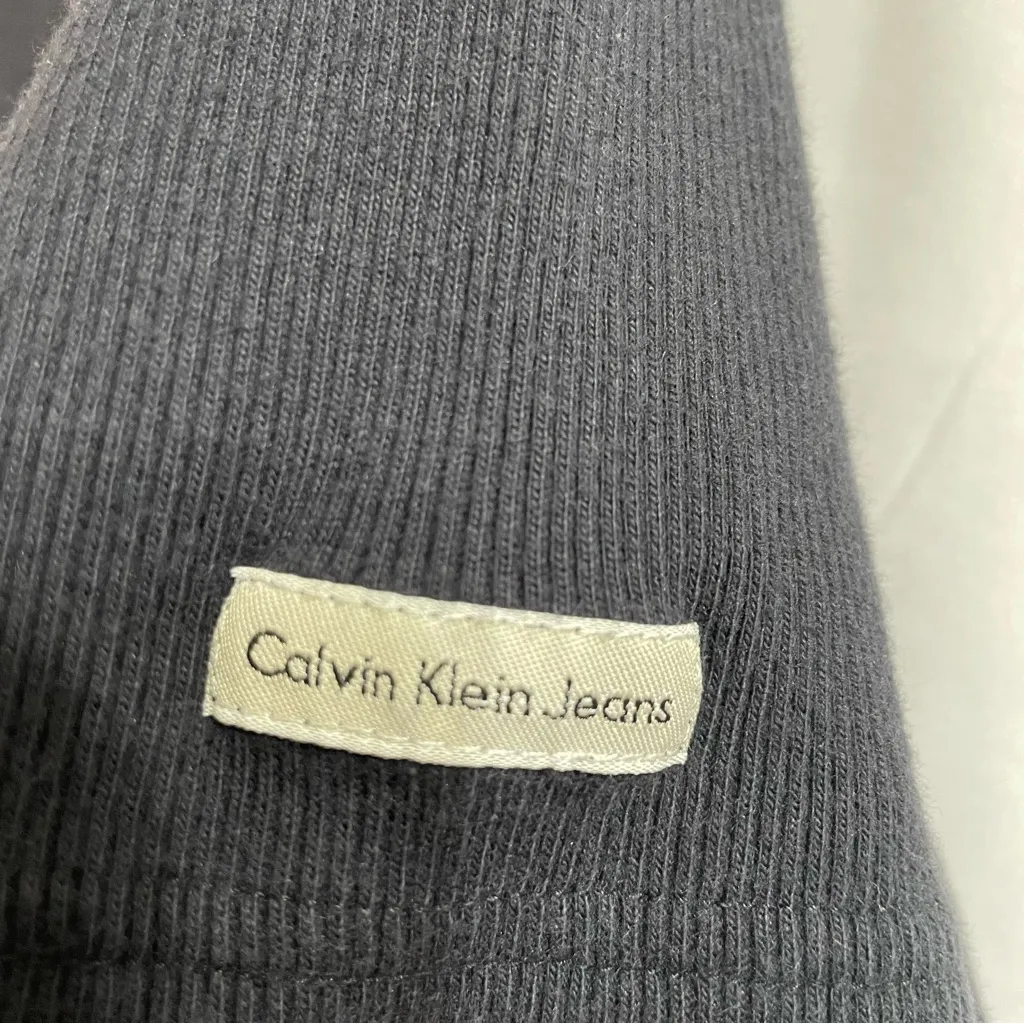 Women’s Calvin Klein Jeans Black Short Sleeve Top XL Casual Minimalist - Image 3