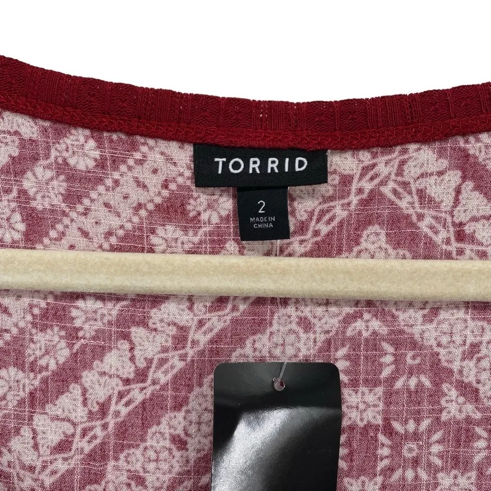 Torrid Knit Scoop Neck Ruffle Sleeve Swing Top - Image 8