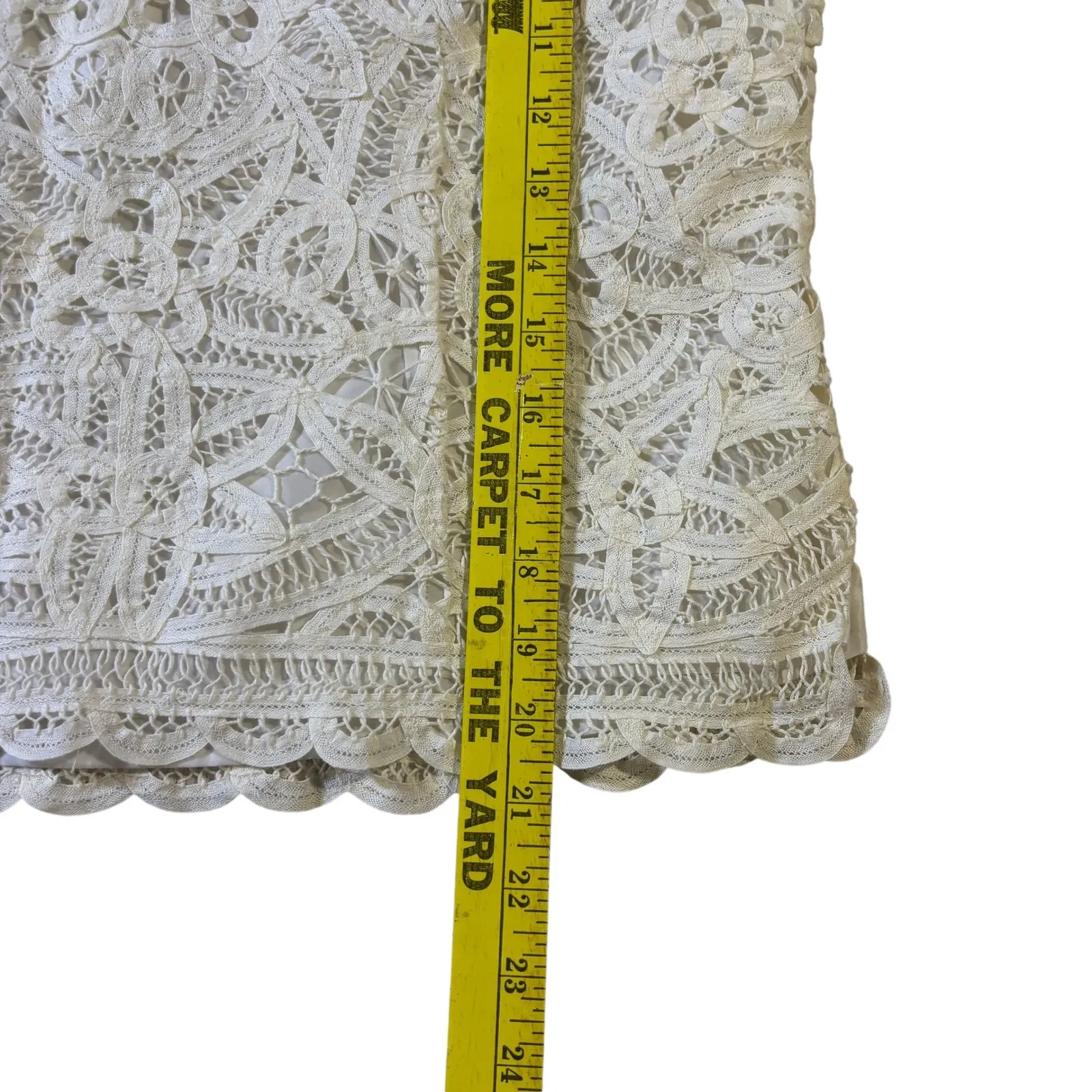 Silkland Cream Lace‎ Top Womens Sleeveless V - Image 9