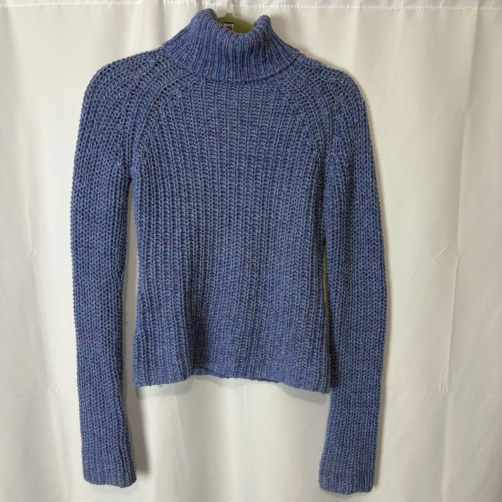 Vtg Y2K Early 2000s Multicolor Pastel Knitted Sweater Size Medium Rory Gilmore Blue - Image 6
