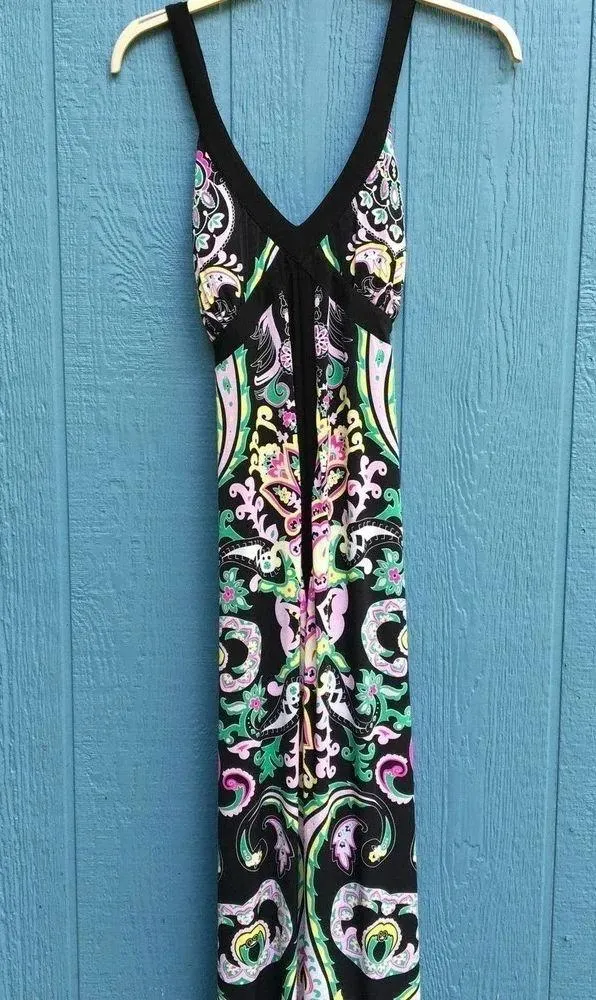 INC International Concepts Women Buddha Paisley Boho Midi Dress XS NWT Black - Image 2