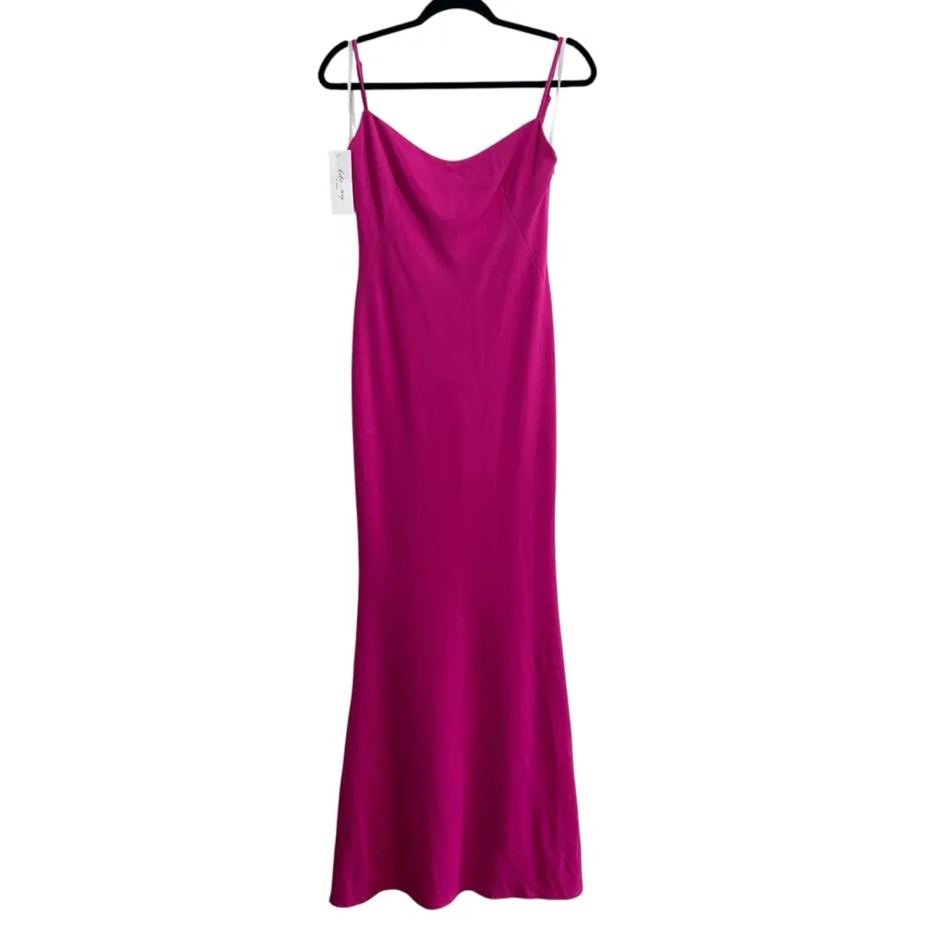 NEW NWT Katie May Damn Gina Low Back Maxi Gown In Electric Pink - Image 3
