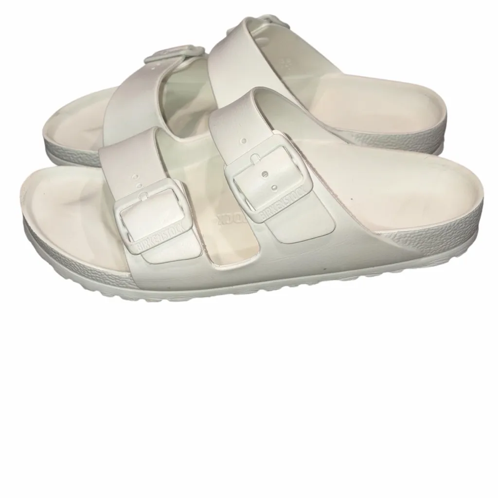 Birkenstock Arizona Eggshell White EVA Plastic Sandals Slides Shoes size 38  7 - Image 4