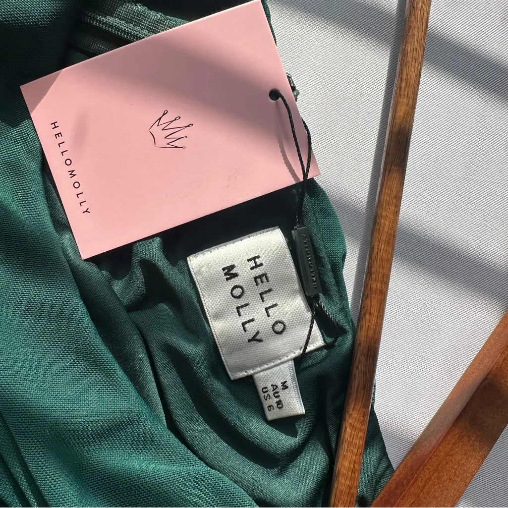 Hello Molly Teal Dress with Pink Tag - Image 5