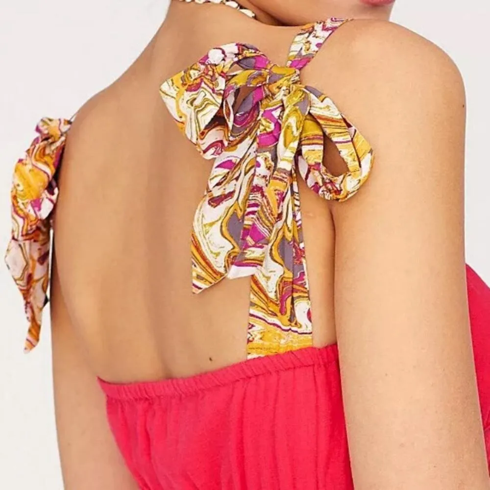 Free People Santorini Maxi Dress Sleeveless Hot Hibiscus Pink NWT Size 2 - Image 4