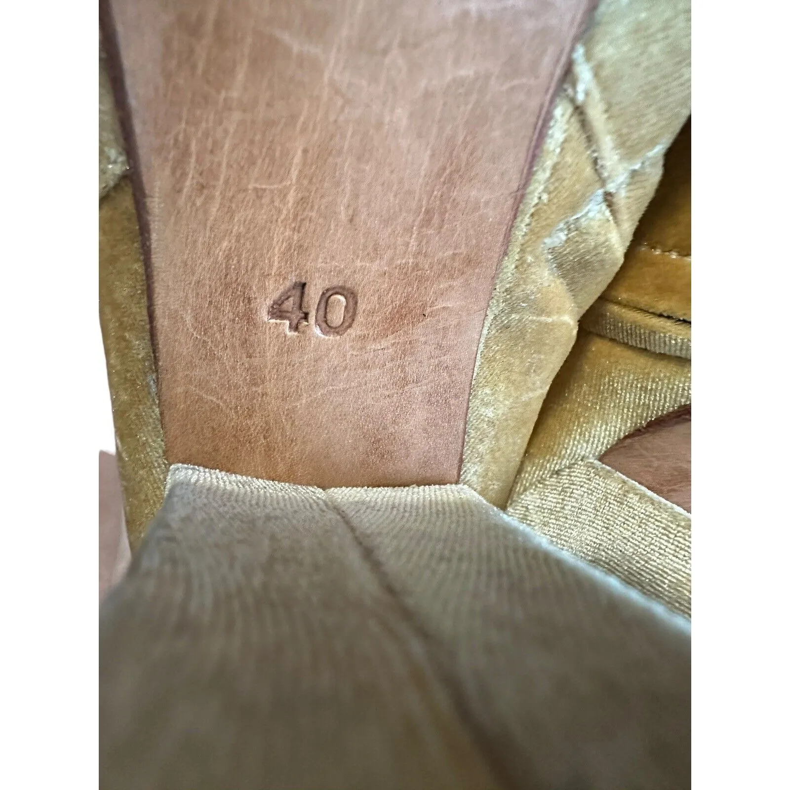 James Smith Size 40 US 9‎ Women’s Crushed Velvet Marigold Brooklyn Boots #S92 - Image 8