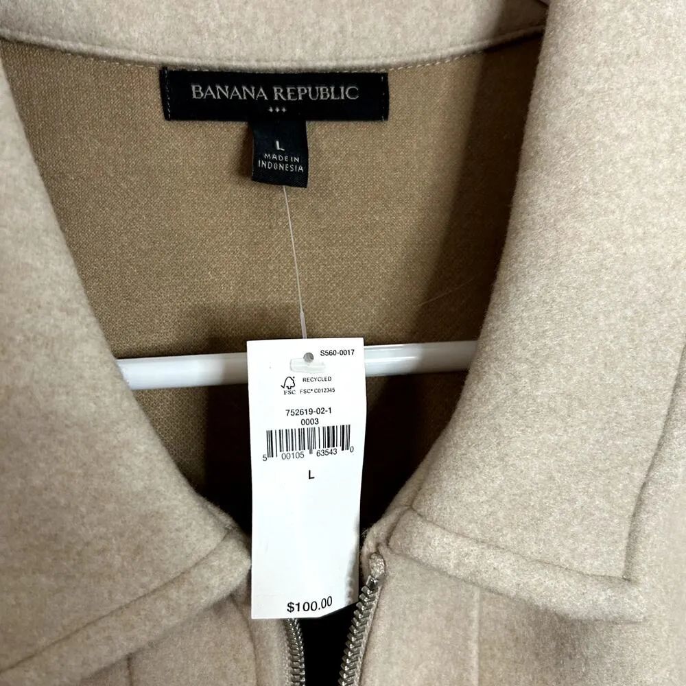 Banana Republic Melton Volume Sleeve Llama Hair Jacket Womens Size Large NWT - Image 5