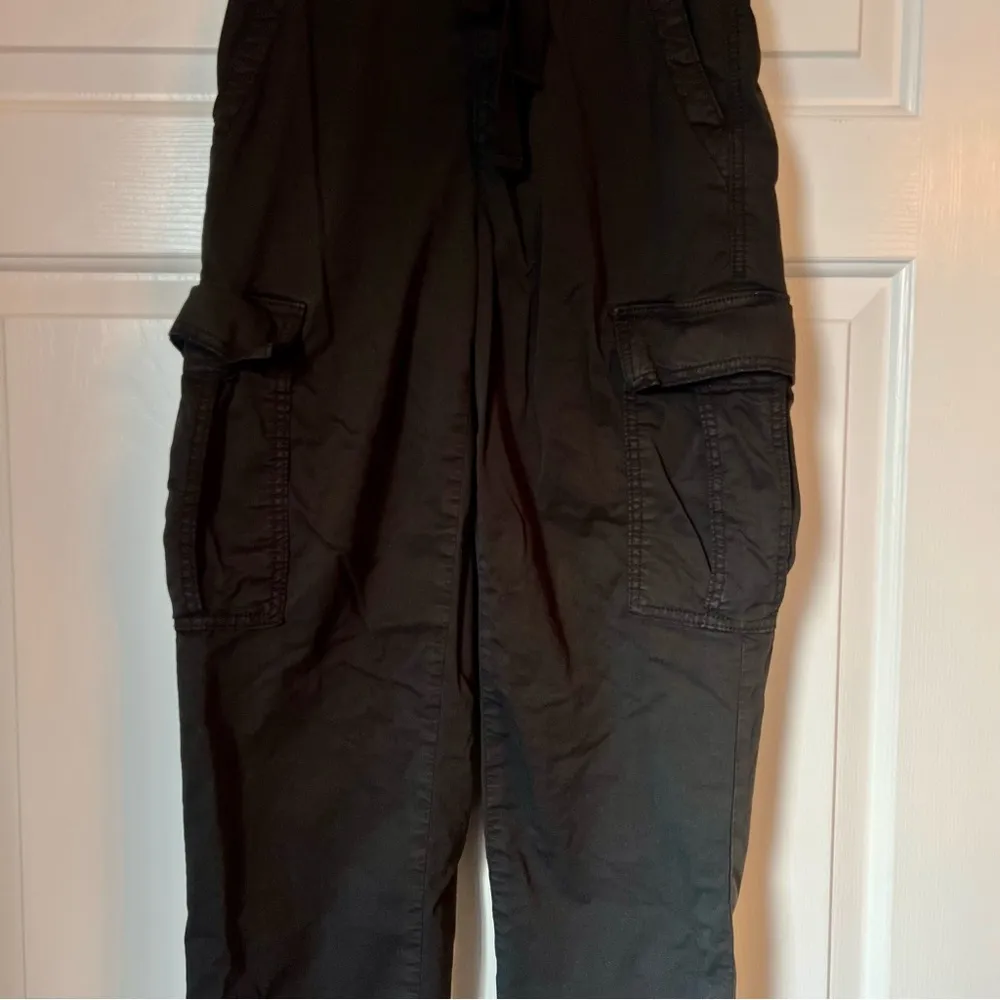 American Eagle Cargo Jogger Pants Black Drawstring Size 2 Women’s - Image 4