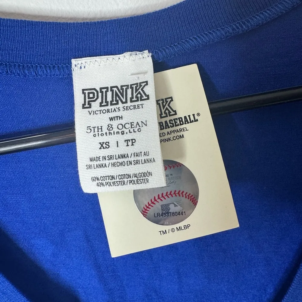 NWT Braves Pink. Victoria’s Secret MLB Vneck tee XS - Image 3