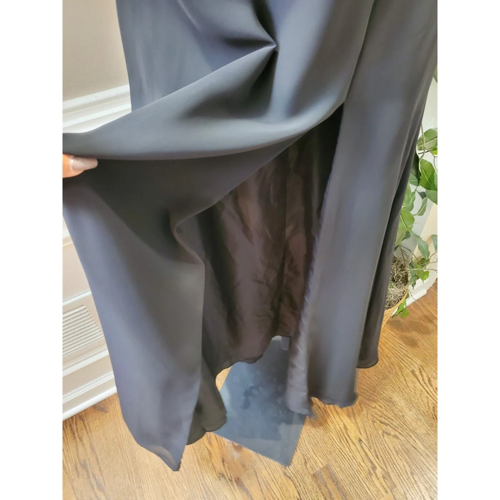 Azazie Women's Black Polyester Halter Neck Sleeveless Long Maxi Dress Size A4 - Image 3