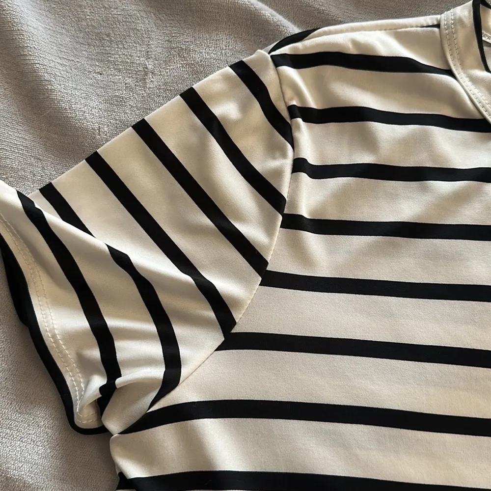 Belamie Plus Striped Peplum Top - Image 3