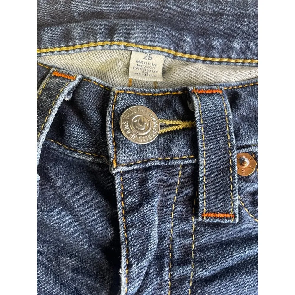 True Religion Women's Blue Jeans/Pants straight leg Size 26X28 SKU 2868 - Image 4