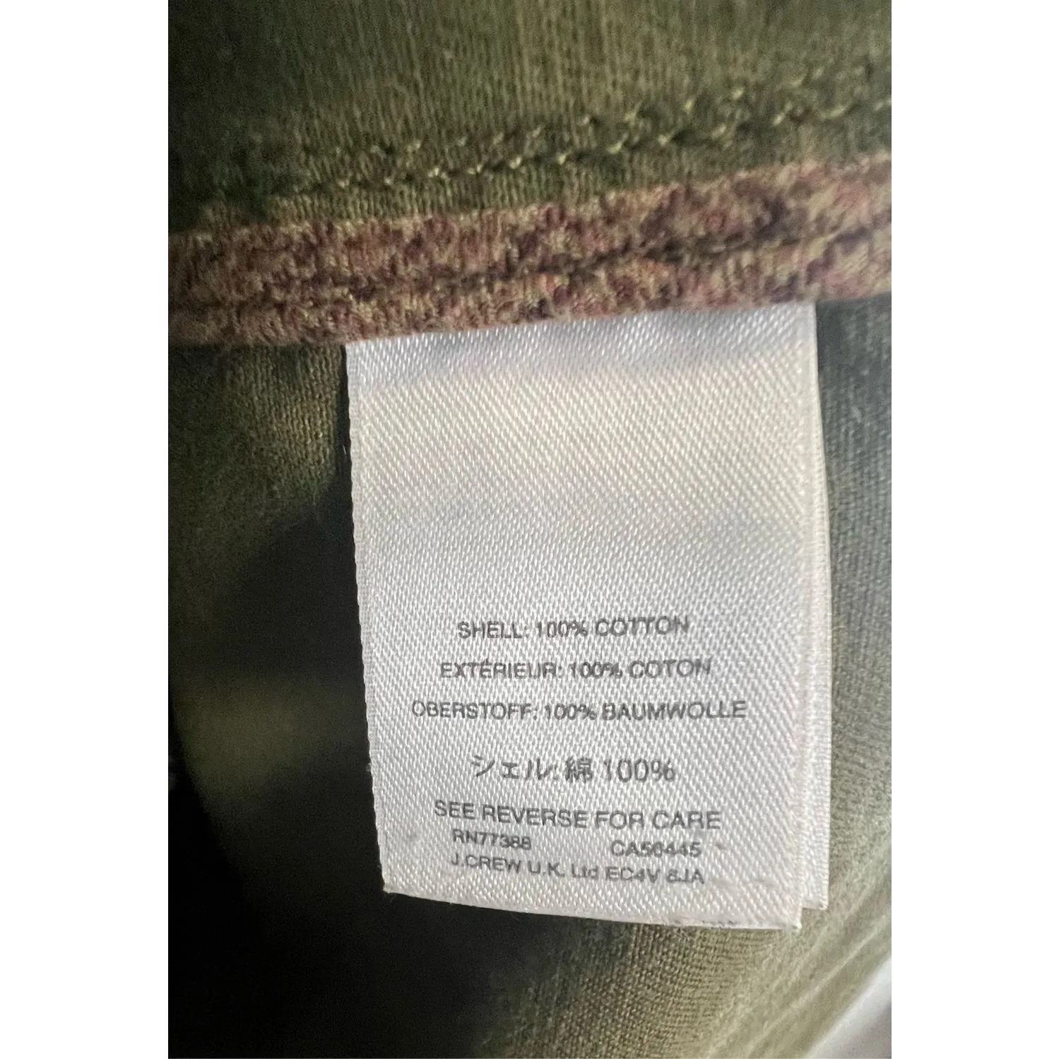 J. Crew Army Green Zip And Button Up Cargo Jacket With Pockets - Image 5