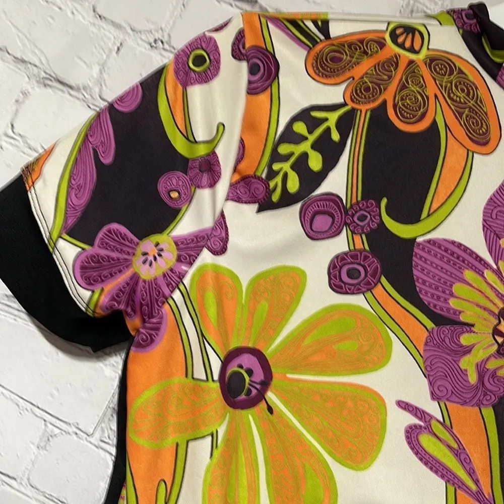 Sheila Moon Half Zip Floral Cycling Top Small - Image 6