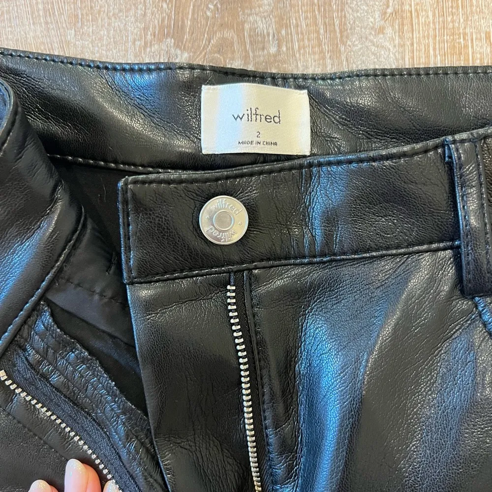 Wilfred Aritzia Melina Leather Pants Size 2 - Image 4