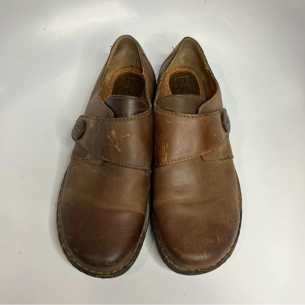 B.O.C. Leather slip on shoes‎ size 8 Brown - Image 2