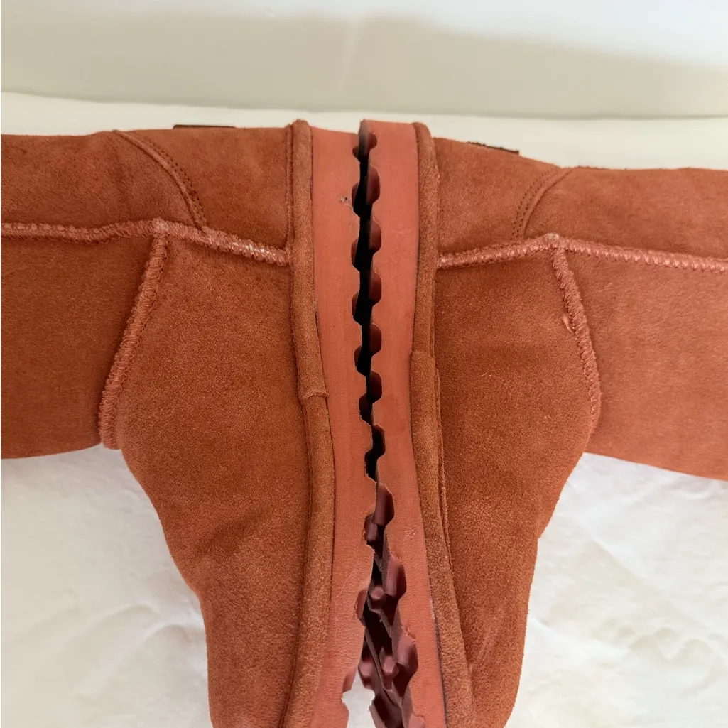 Bearpaw Women’s Sheepskin Boots Size 6 – Terracotta Mid-Calf - Image 6