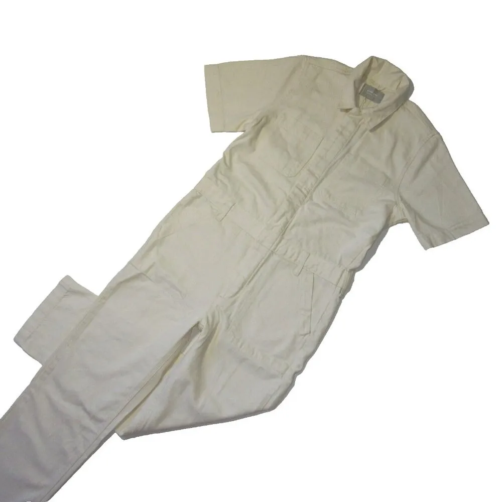 NWT Everlane The Supersoft Jean Coverall in Seeded Ecru Denim Cotton Jumpsuit 0 - Image 3