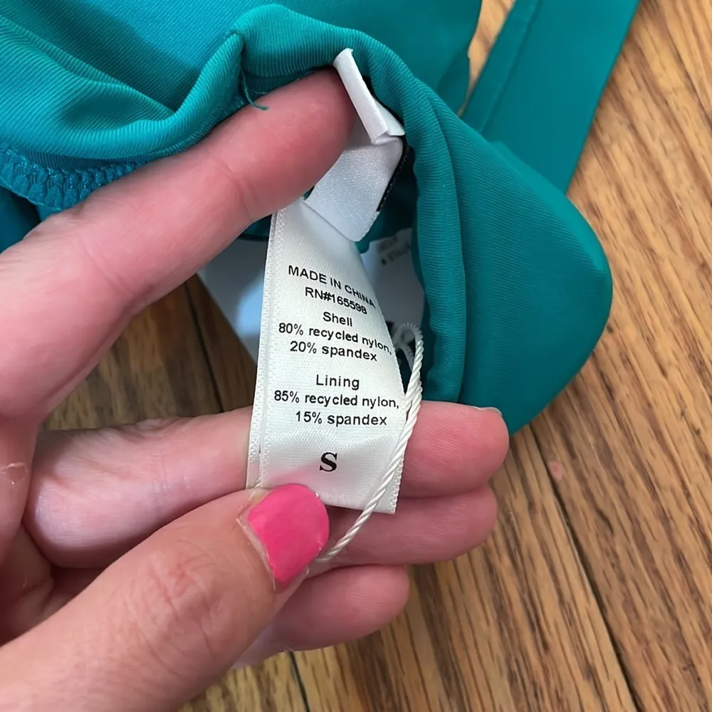 Andie Bikini Set‎ Portofino Top size S High Waisted Bottom M Peacock NWT - Image 7