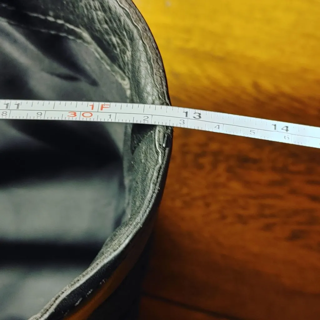 Longaberger Handbag Tote Basket Purse 2 Go Black Brown Woven Basket Leather Trim - Image 13