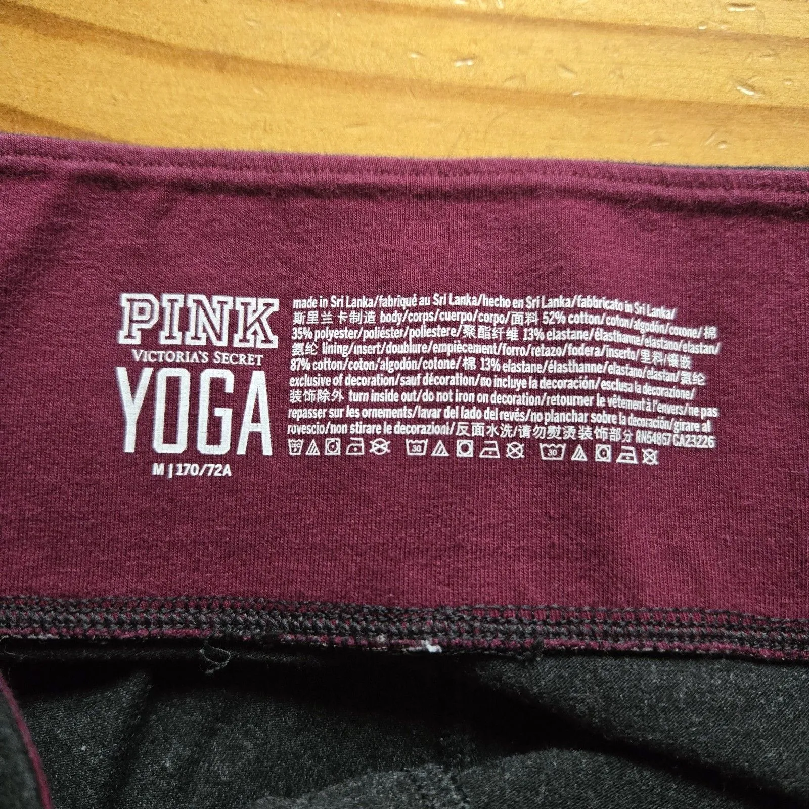 PINK Victoria's Secret Yoga Pants Womens Medium Black Lace LEGGINGS Y2K SHAPING - Image 6