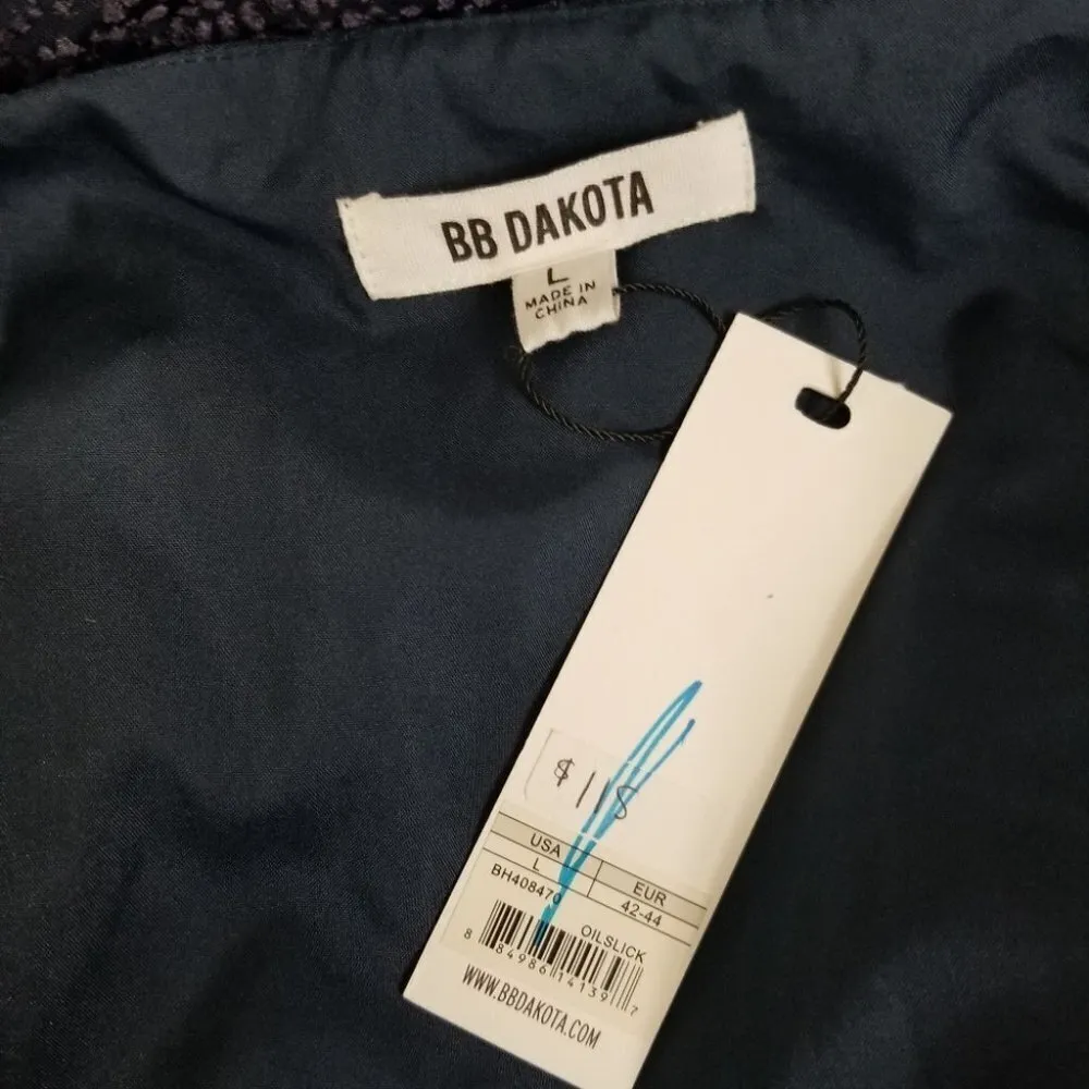 BB Dakota velour navy dress - Image 3