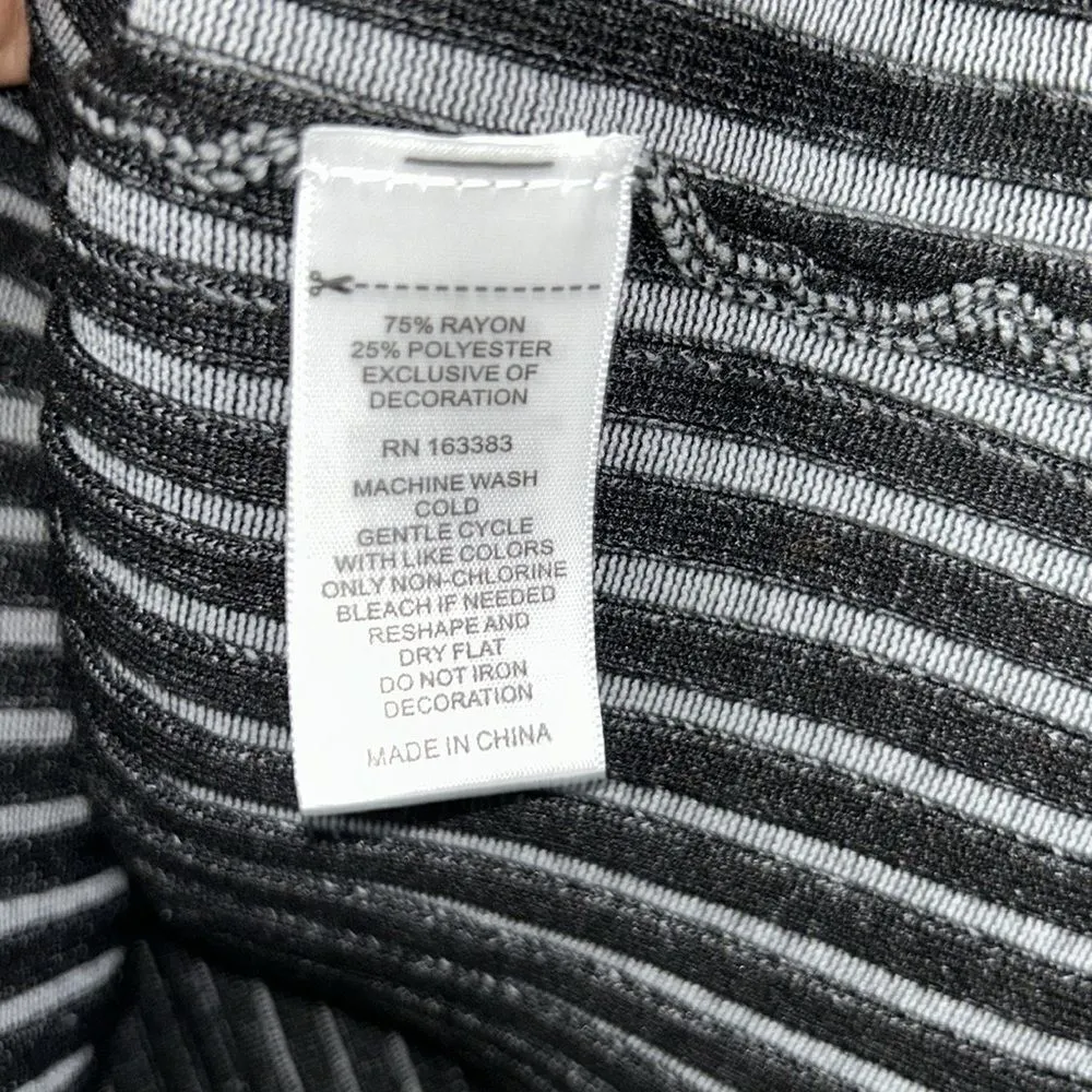 Rio & Rian Black & White Rib Cardigan(Size Large) - Image 6