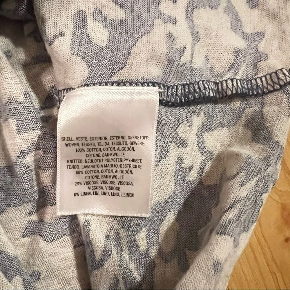 Anthropologie Postage Stamp Blue Lace Floral Short Sleeve Top Women’s Small - Image 4