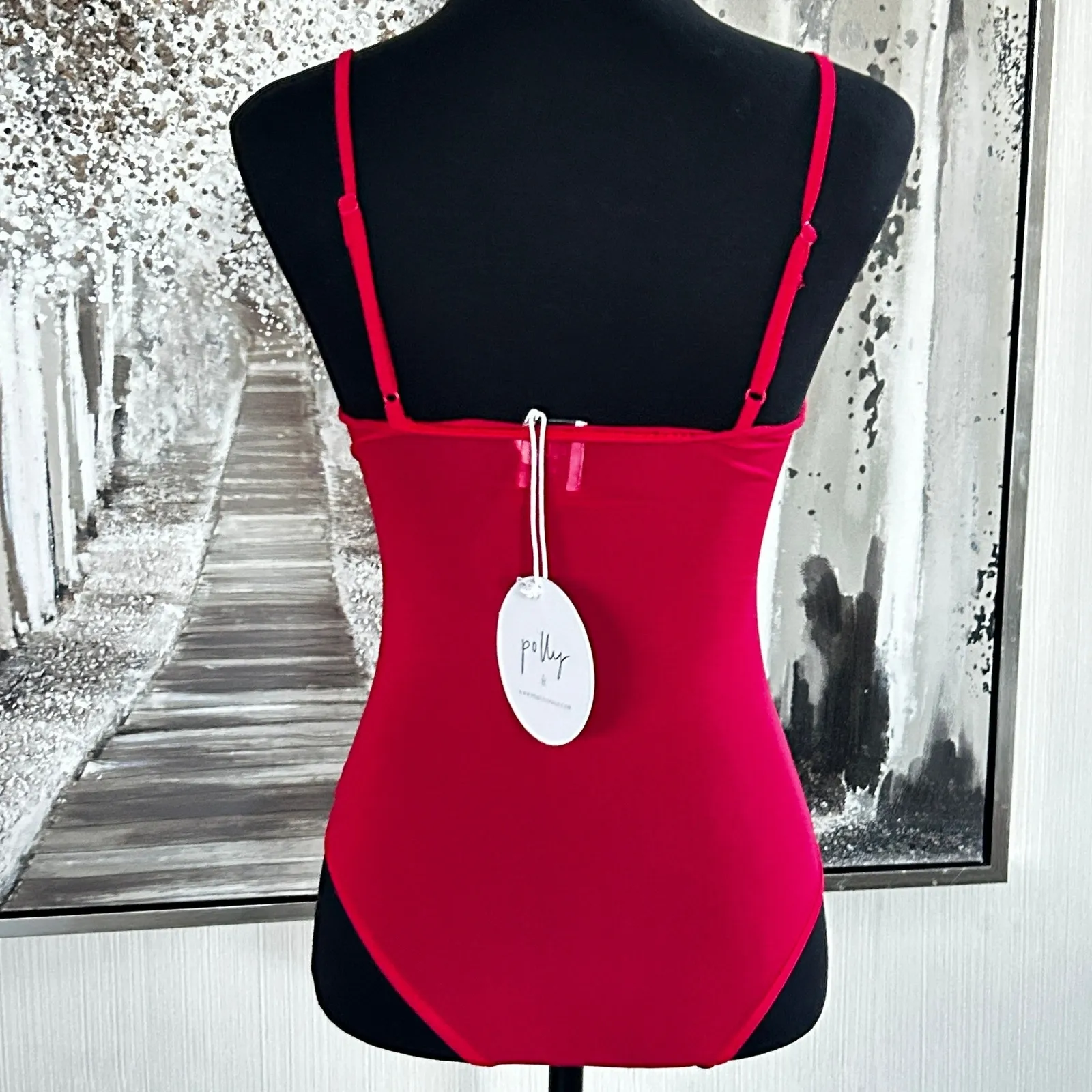 Princess Polly Womens Red Forbidden Romance Lace Bodysuit NWT - Size 8 - Image 5