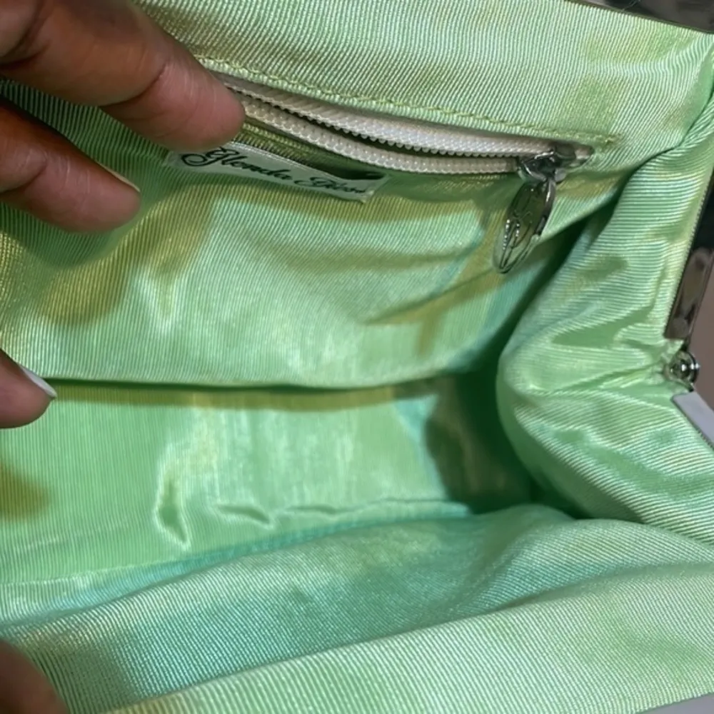 Glenda Gies Handbag lemon lime pink floral snap clutch purse - Image 65