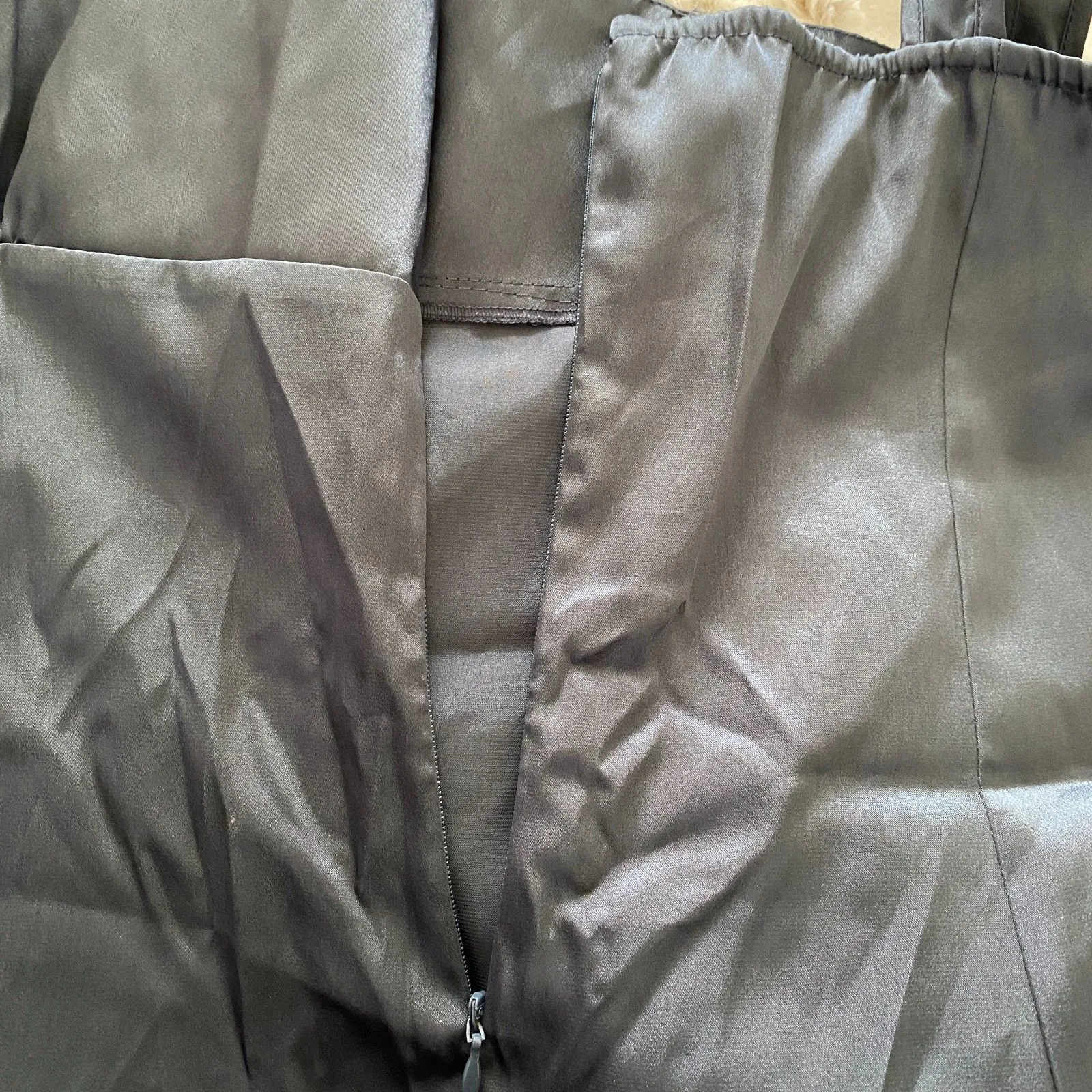 Oscar by Oscar de la Renta Zipper Sleeveless V Neck Tank Top Blouse Chic Sz 10 Blue - Image 6