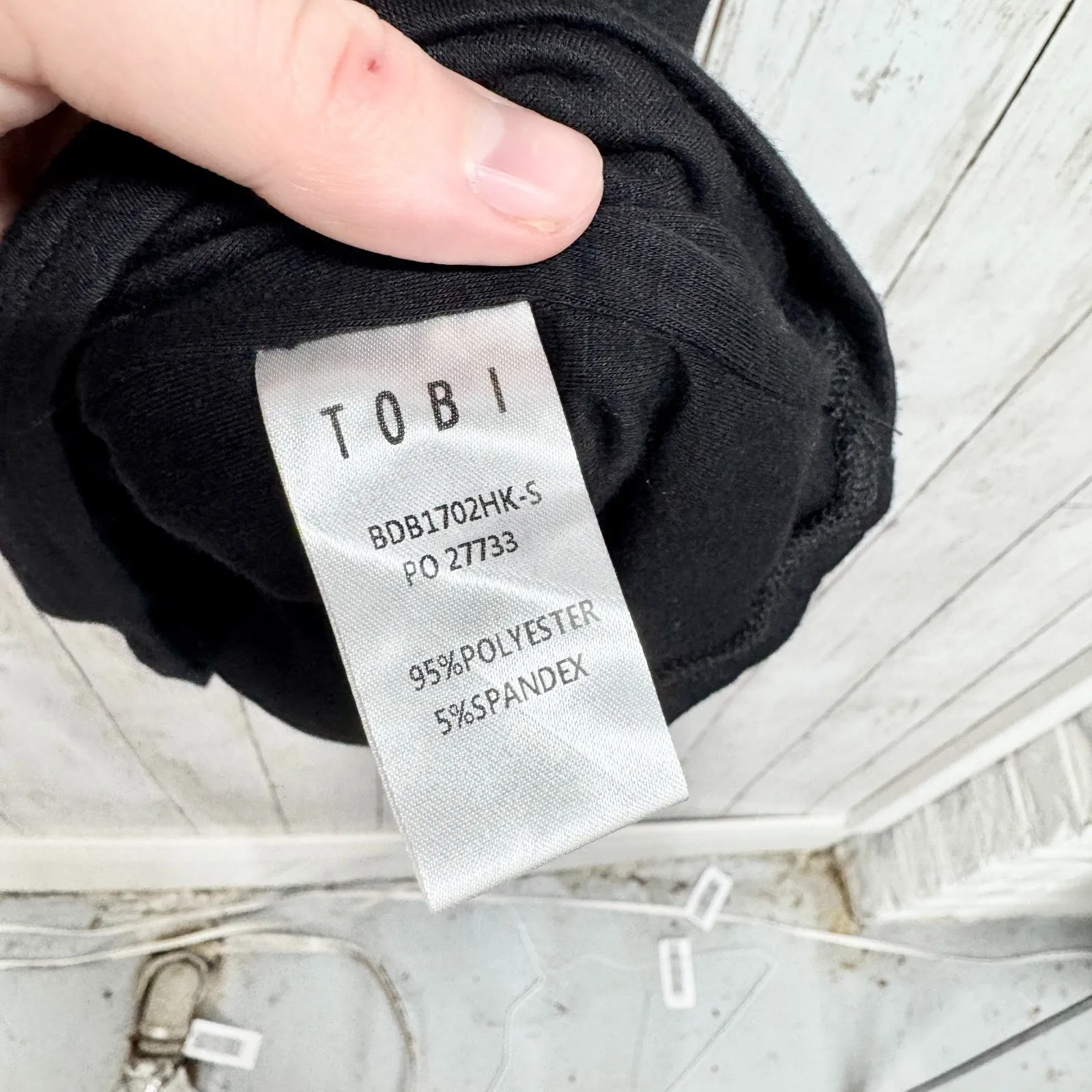 Tobi Dress Women Size Small Black Sleeveless Sheath Stretchy Adjustable Straps - Image 5