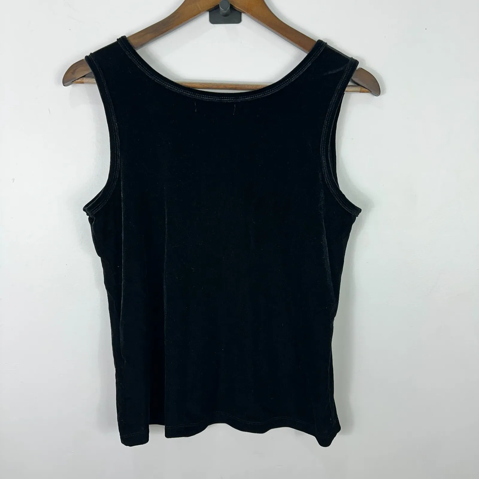 Karen Kane Tank Top Womens M Black Velvet Whimsigoth‎ Witchy Y2K Grunge Gothic - Image 5