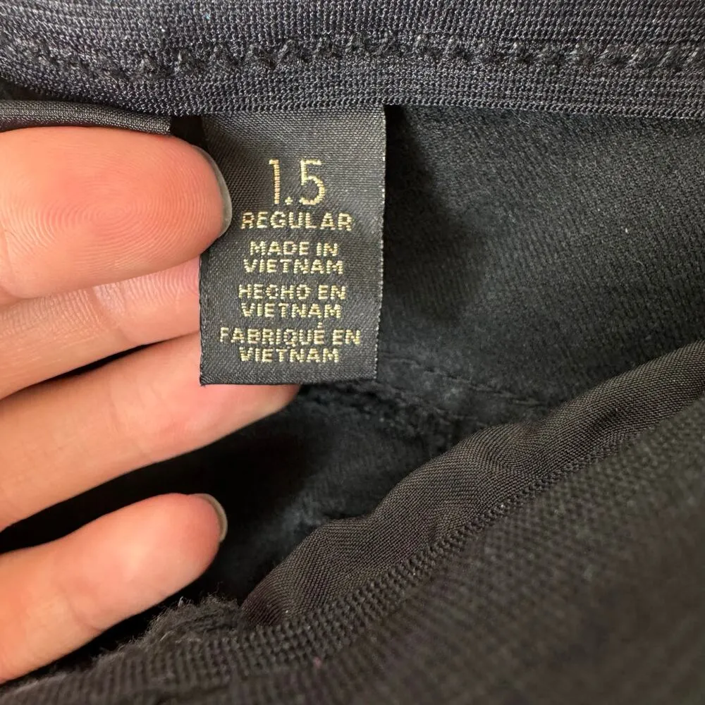 Chico's So Lifting Black Mid Rise Stretchy Elastic Band Jeans Women's Sz 1.5 10 - Image 5