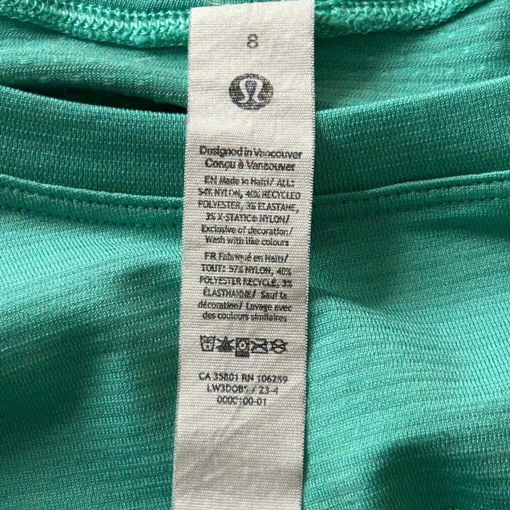 Lululemon Swiftly Tech Long Sleeve 2.0 Green Teal | Size 8 | Lightweight Seamles - Image 3