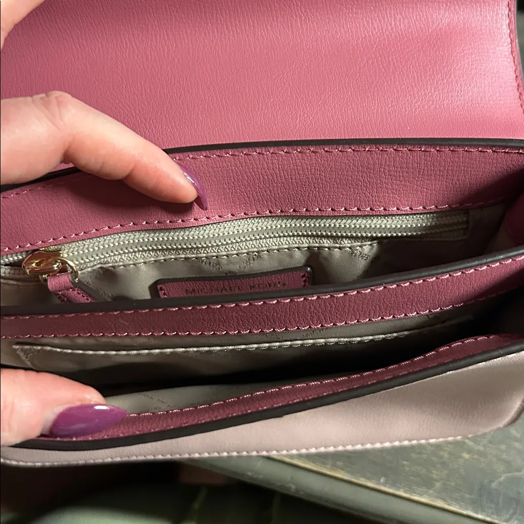 Michael Michael Kors Mott Chain Swag Shoulder Bag - 2 Shades of pink gold chain - Image 7