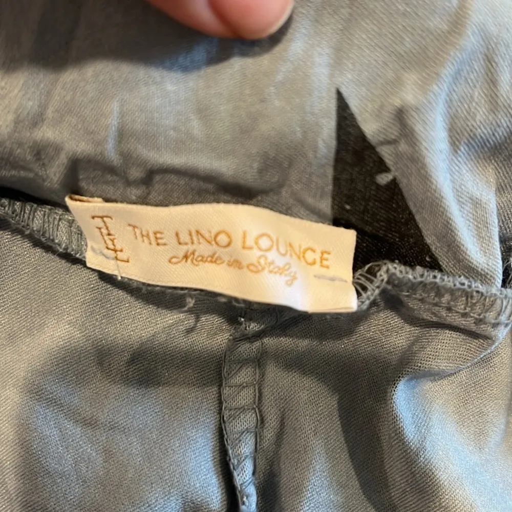 The Lino Lounge Stars Drawstring Wide Elastic Novelty Print Pants Made in Italy Blue Size 30 - Image 8