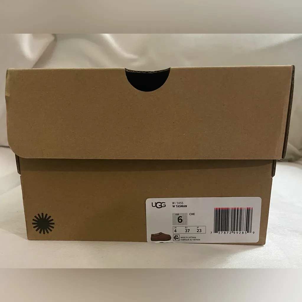 UGG NIB Tasman Slippers Shoes Chestnut Color Size 6 Women - Image 12