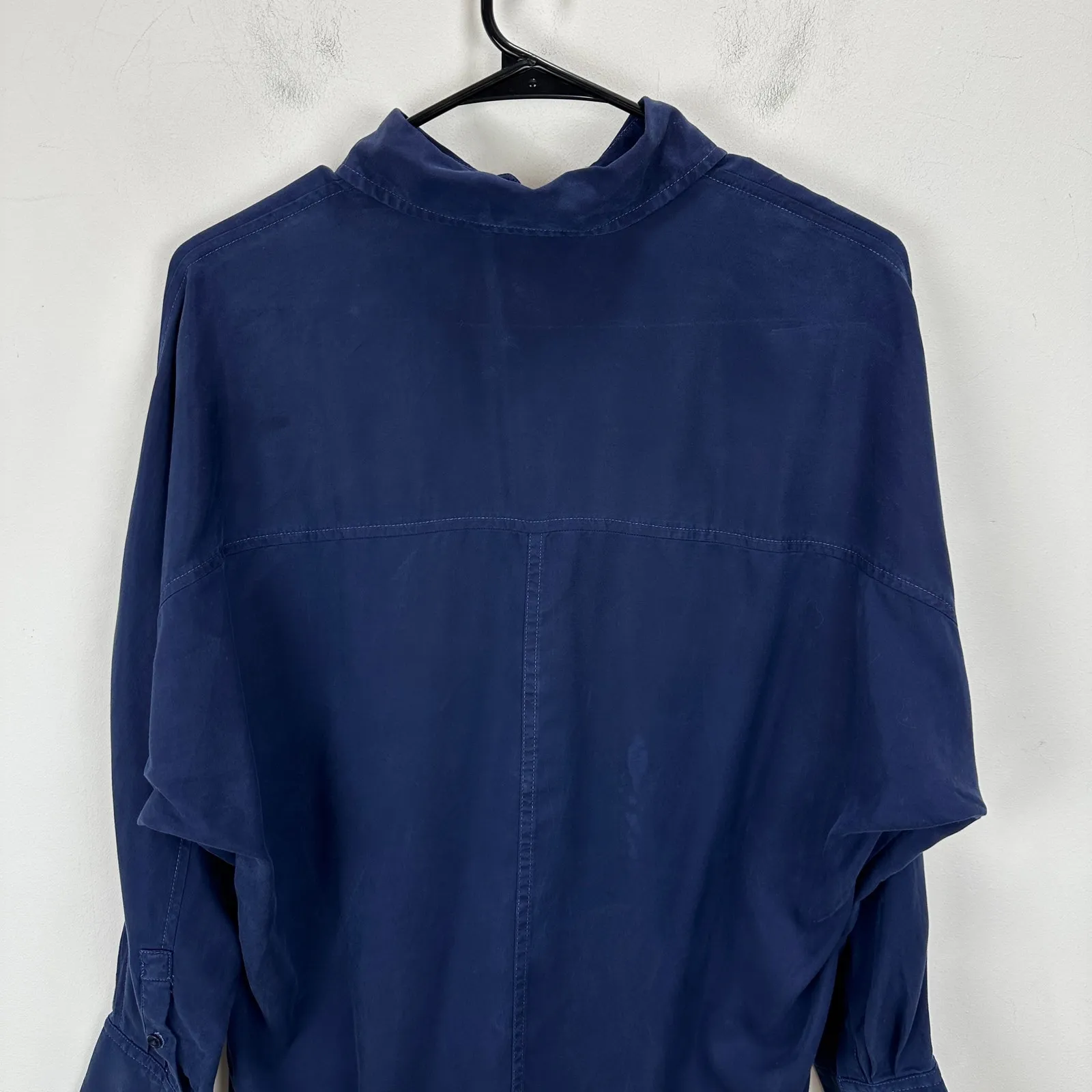 Madewell Relaxed Dolman Button Up Shirt True Midnight Navy Lyocell XS NWT - Image 10