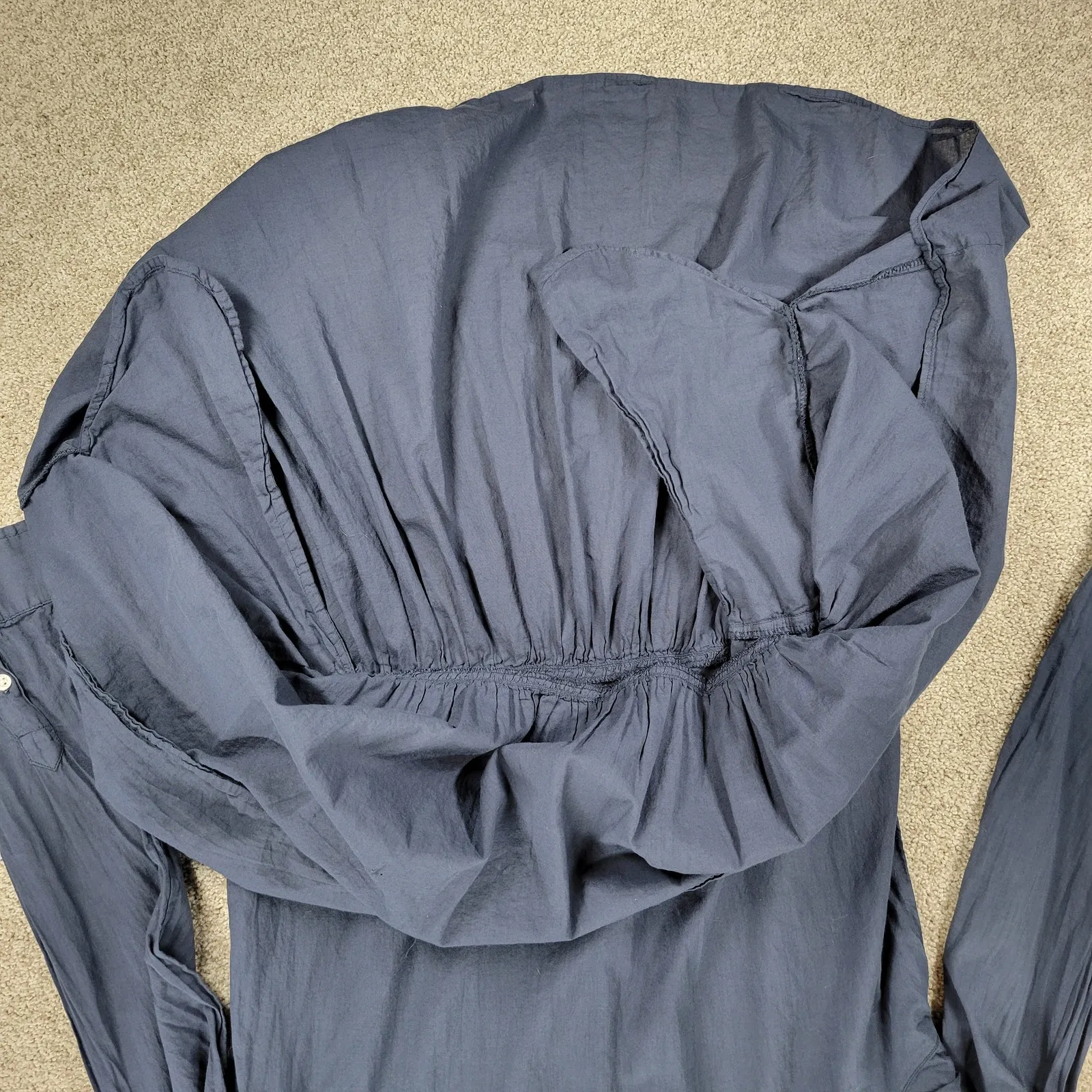 Grayson Changemaker Shirt Dress Womens XS Blue‎ Long Sleeve Cotton A - Image 12