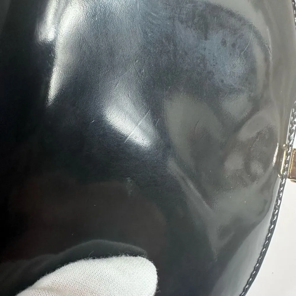 Gucci Wallet‎ Black Patent Leather Belt Buckle Clip Vintage - Image 6