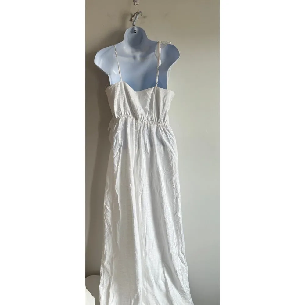 Express Womens White Summer Maxi Dress Ruffles Romantic Girly Fairy SIZE S - Image 2