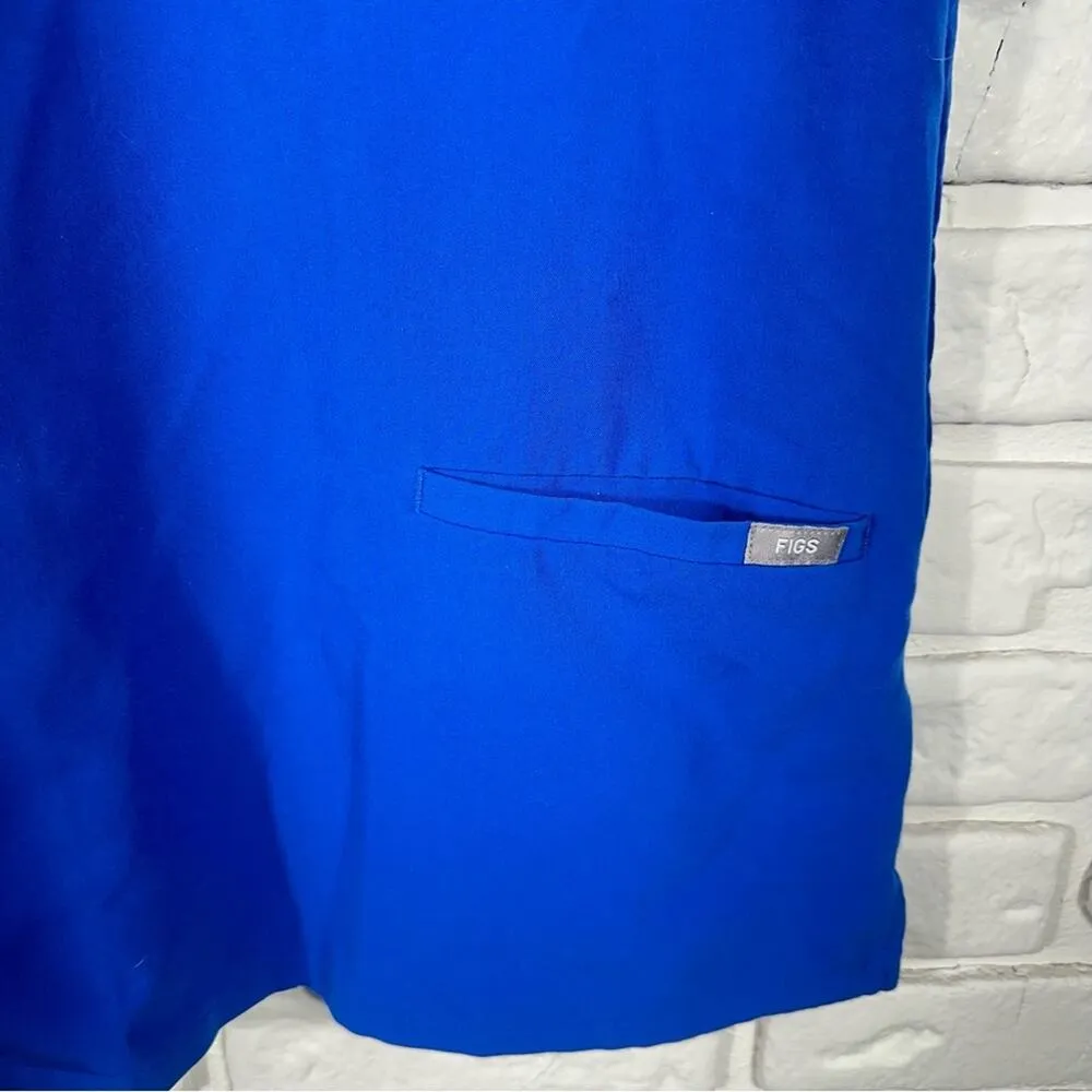FIGS  Casma Three-Pocket Scrub Top Royal Blue Size XS - Image 7